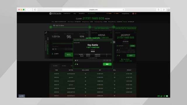 EOSJacks.com Key Battle Tutorial смотреть онлайн