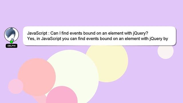 JavaScript : Can I find events bound on an element with jQuery? смотреть онлайн