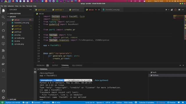 How to create a QR Code server generator with Python | Python Application Tutorial 6 смотреть онлайн