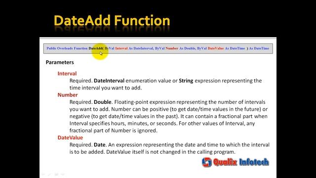 DateAdd Function in VB.Net Application смотреть онлайн