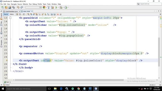PrimeFaces - JSF Tutorial || Color Picker in PrimeFaces using Netbeans IDE || Part-53 смотреть онлайн