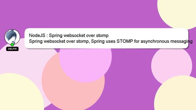 NodeJS : Spring websocket over stomp смотреть онлайн