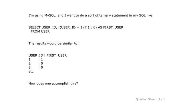 MySQL : How do you write a conditional in a MySQL select statement? смотреть онлайн
