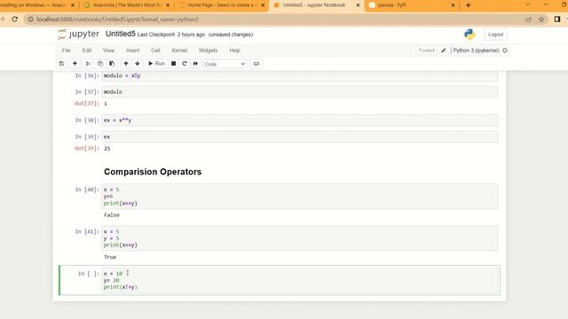 Comparison Operators in Python смотреть онлайн