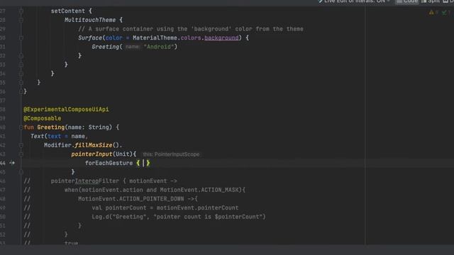 Jetpack Compose: Detect the number of current touches on the screen смотреть онлайн