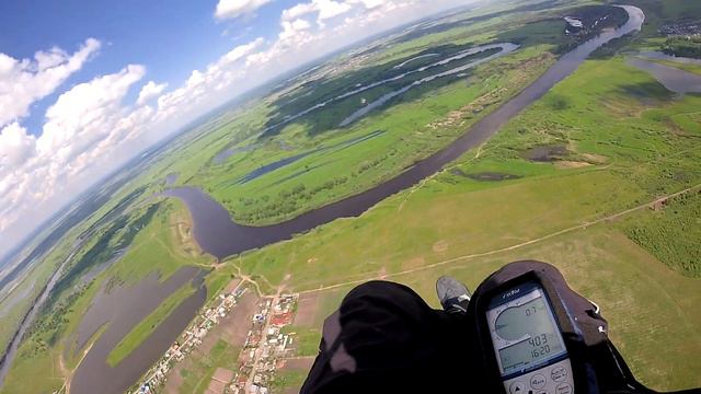 Учусь летать в потоках. Параплан Тюмень 14.06.2017 затяжка 1 смотреть онлайн