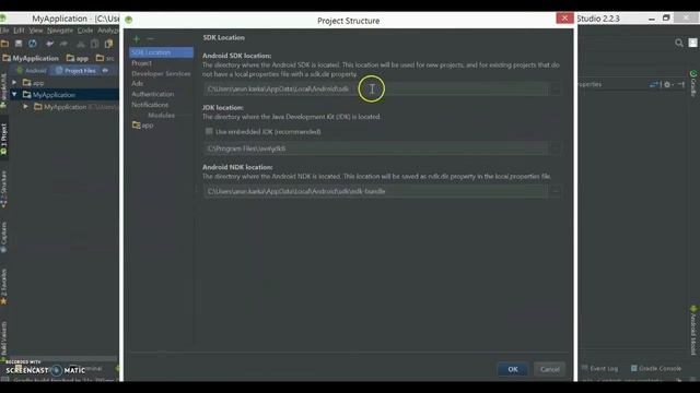How to set Android SDK location and JDK location in your Android Studio?(Quick version with Audio) смотреть онлайн