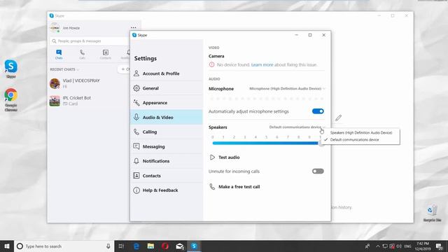 How to Configure Headset, Microphone or Speakers in Skype 2020 смотреть онлайн