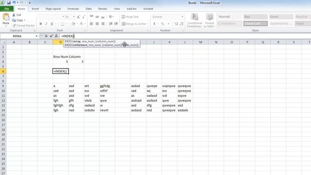 Excel Index Function смотреть онлайн