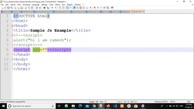 JavaScript/JQuery/TypeScript tutorial || Demo - 2 || by Mr. Ramesh On 14-04-2020 @7AM смотреть онлайн