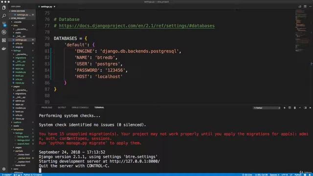 Python Django Dev To Deployment Project Based Course - Django Postgres Setup & Migrate - Video 19 смотреть онлайн