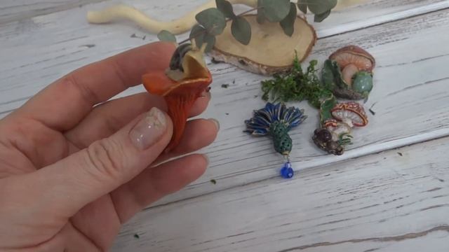 Грибочки из полимерной глины