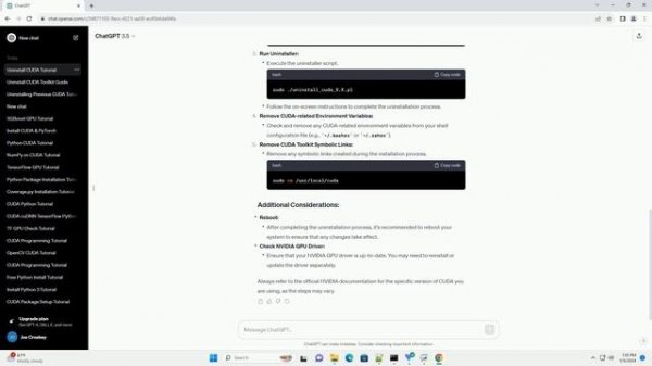 how to uninstall cuda