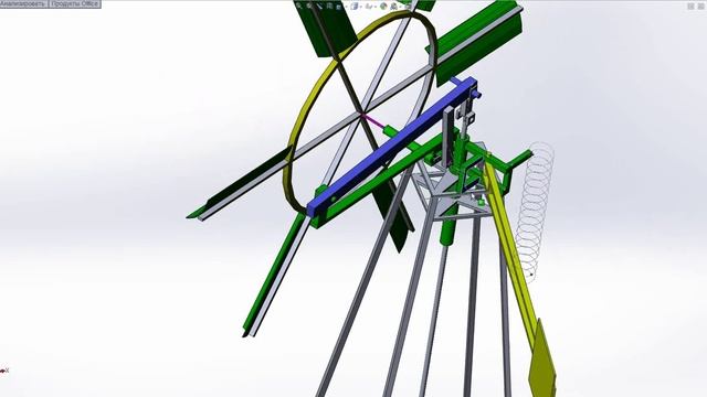 Ветряк качает воду (3D-схема) конструкция смотреть онлайн