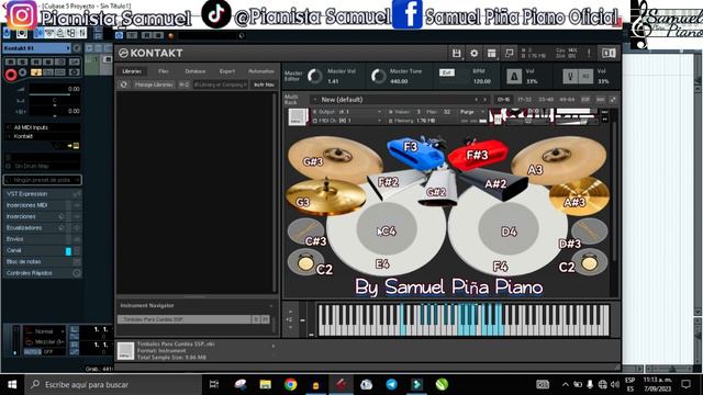 "TIMBALES LP PARA CUMBIA" EL MEJOR VST DE TIMBALES PARA KONTAKT By Samuel Piña Piano смотреть онлайн