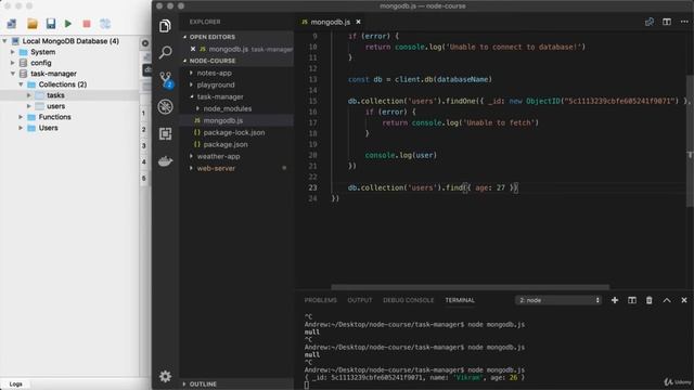 Querying Documents [The Complete Node.js Developer Course (3rd Edition) 2021] смотреть онлайн