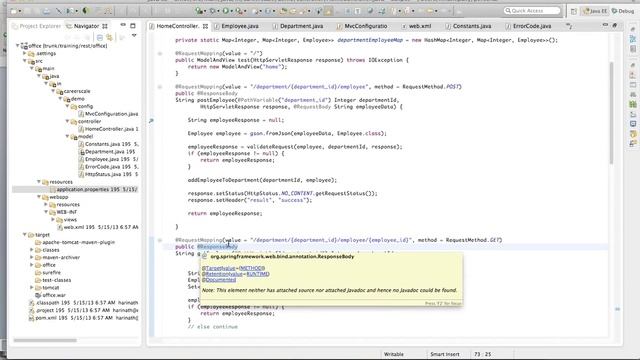 Rest Service design and implementation with spring MVC - CareerScale IT Consulting LLP смотреть онлайн