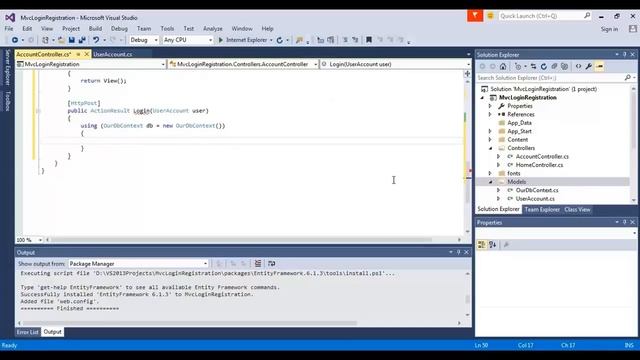 How to create Custom Login Registration in Asp.Net MVC 5 (Code First) смотреть онлайн