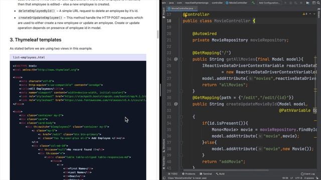 Spring Boot 2 Reactive + Thymeleaf + Mongodb | @EnableWebFlux issue with Thymeleaf смотреть онлайн