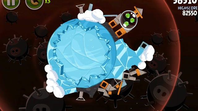 Angry Birds Space - Level D-5 - 3 Stars Walkthrough - Danger Zone смотреть онлайн