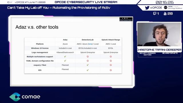 vOPCDE #7- Automating the Provisioning of Active Directory Labs in Azure(Christophe Tafani-Dereeper смотреть онлайн