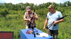 Стреляем через хронограф разными патронами из Сайга-МК-03 7.62х39.