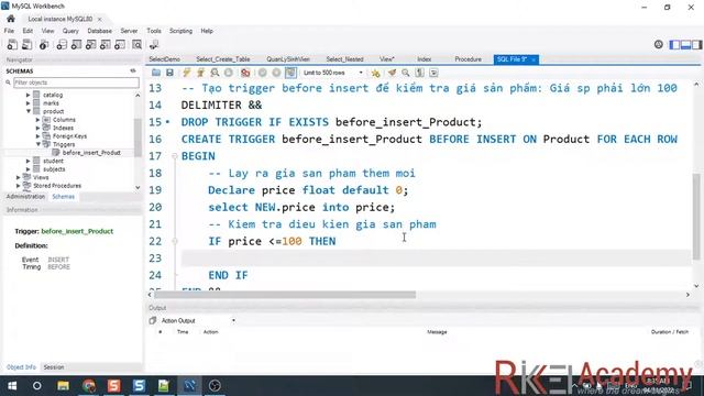 Rikkei Academy - Java - Module 03 - MySQL - Session 04: Trigger смотреть онлайн
