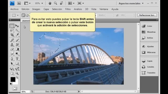 Photoshop CS4. Herramientas básicas de selección y desvanecimientos. смотреть онлайн