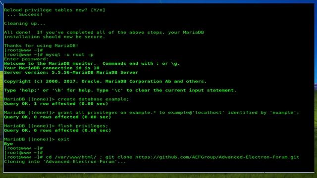 How To install AEFs Advanced Electron Forums on Centos Linux 7.4 смотреть онлайн