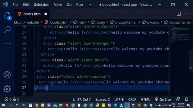 #codewithmehnaz ||Bootstrap Alerts Class Tutorial in Hindi / Urdu смотреть онлайн