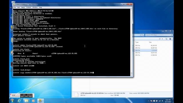 Recovery: Corrupt/Absent IOS on Cisco Switch using xmodem смотреть онлайн
