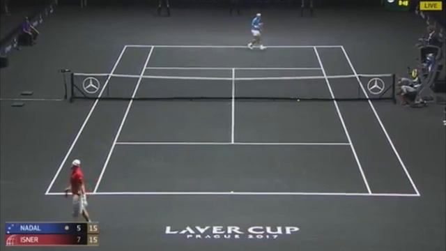 Rafael Nadal VS John Isner HIGHLIGHTS LAVER CUP 2017 смотреть онлайн