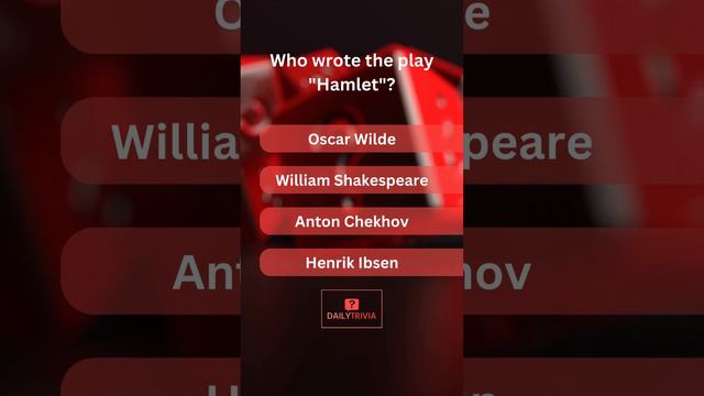 Who wrote the play "Hamlet"? #dailytrivia смотреть онлайн