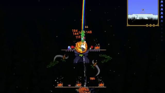 Terraria Nuit pumpkin Halloween en solo (final wave) technique/solution facile, Event moon смотреть онлайн