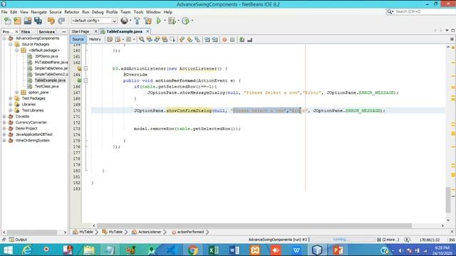 #35.4 Java Swing Tutorial | JTable in Java part-4 | delete a row in JTable смотреть онлайн
