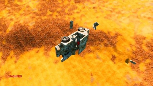 Lego Cars Jumping through Fire Wall | Brick Rigs Smasher Gameplay смотреть онлайн