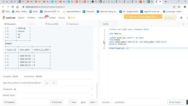 SQL | Market Analysis 1 | LeetCode - Medium | 5 Days of SQL for Data Series смотреть онлайн