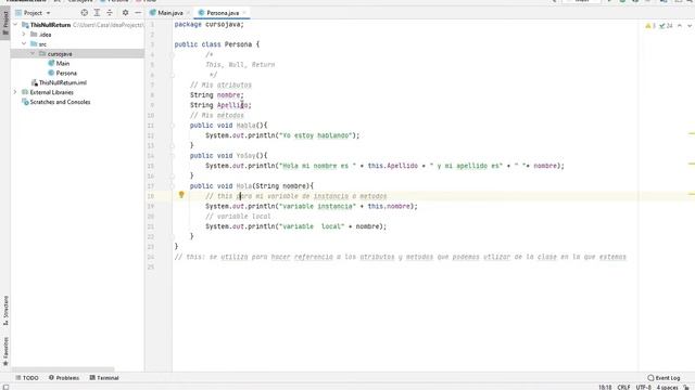 Java desde 0 | This, Null, y Return смотреть онлайн