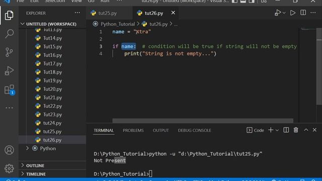 Python Tutorial #tutorial 26|| Check empty or not in Python смотреть онлайн