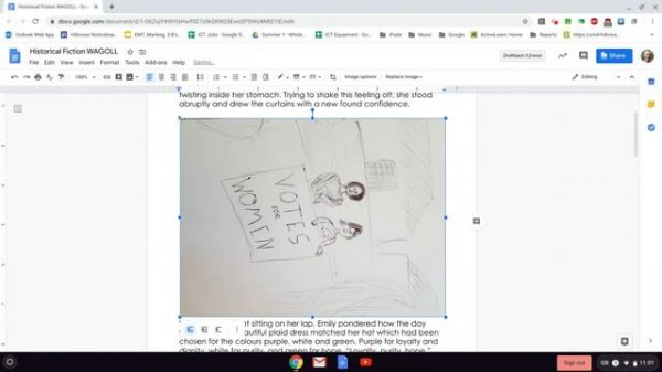 Google Docs: Inserting an image from Google Drive or your computer