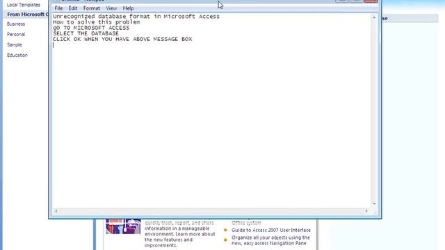 Unrecogined Access Database format смотреть онлайн