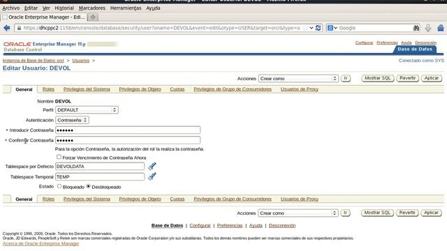 Cambio de Clave a usuario en Oracle con SQL*PLUS y Enterprise Manager смотреть онлайн
