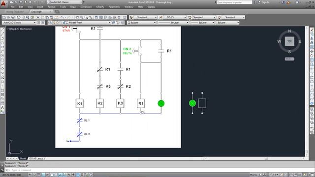Latihan AutoCAD # MEMBUAT WIRING DIAGRAM смотреть онлайн