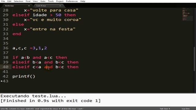 Programando em Lua #4 - Condicionais смотреть онлайн