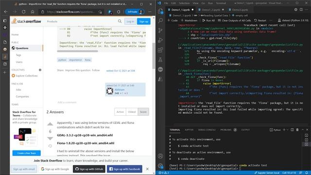 Fix: 'read_file' function requires the 'fiona' but it is not installed or does not import correctly смотреть онлайн