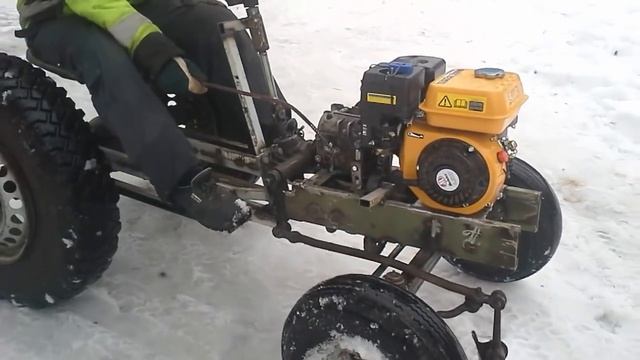 My little homemade garden tractor part4 / first test drive смотреть онлайн