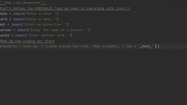 How to Create a Mad Libs game in Python смотреть онлайн