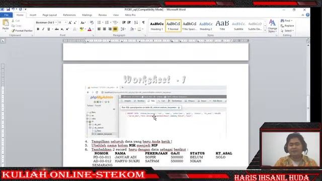 SQL-Pembuatan Database dan Table Progdi Komputerisasi Akuntansi Universitas STEKOM смотреть онлайн