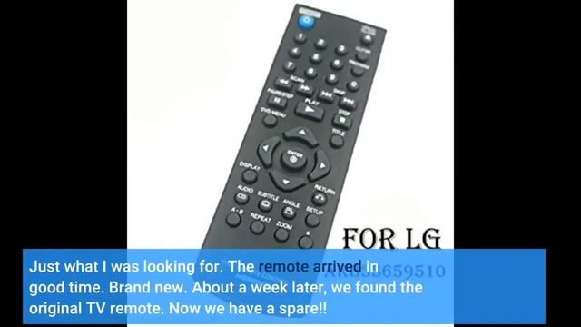 User Review: use for LG DVD remote control AKB33659510 смотреть онлайн