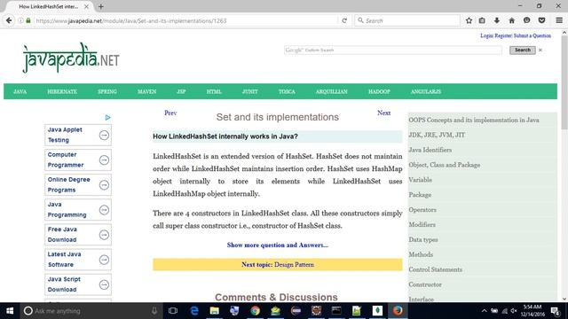 How LinkedHashSet internally works in Java?
| javapedia.net смотреть онлайн